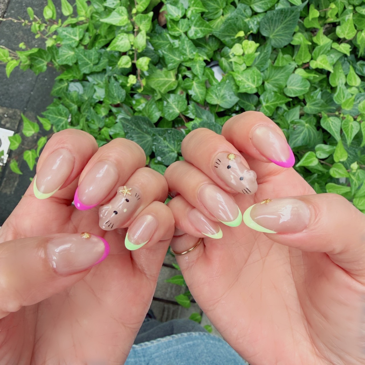 流行りのキティちゃんネイル❤️